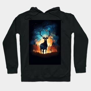 Deer Nature and Cosmos Hoodie